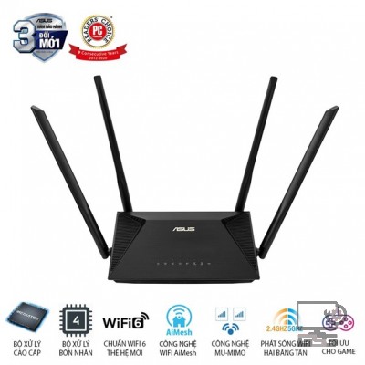 Bộ định tuyến WiFi 6 Asus RT-AX53U chuẩn AX1800