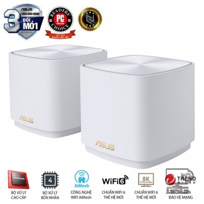 Bộ định tuyến MESH Asus ZenWiFi AX Mini XD4 (W-2-PK) chuẩn AX1800