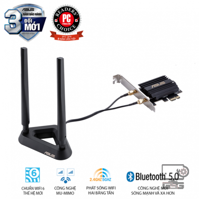 Card mạng PCIe WiFi 6 ASUS PCE-AX58BT Chuẩn AX3000