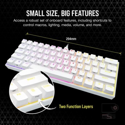 Bàn phím cơ Corsair K65 RGB MINI White