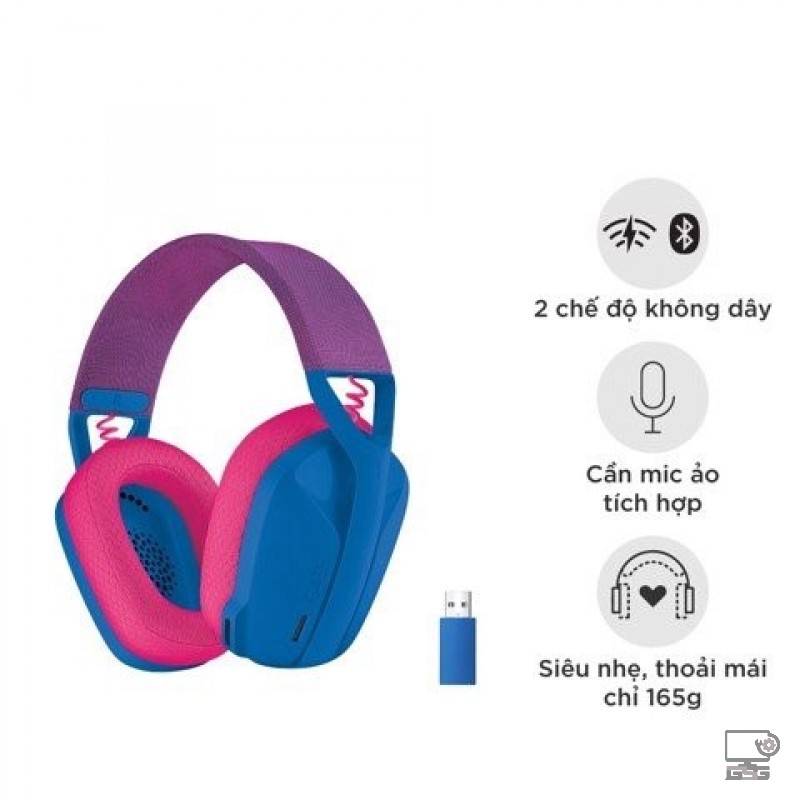 Tai nghe Logitech G435 Lightspeed Wireless Blue Raspberry 