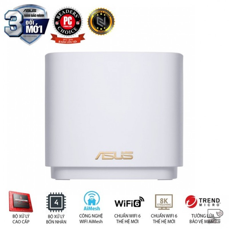 Bộ định tuyến MESH Asus ZenWiFi AX Mini XD4 (W-2-PK) chuẩn AX1800
