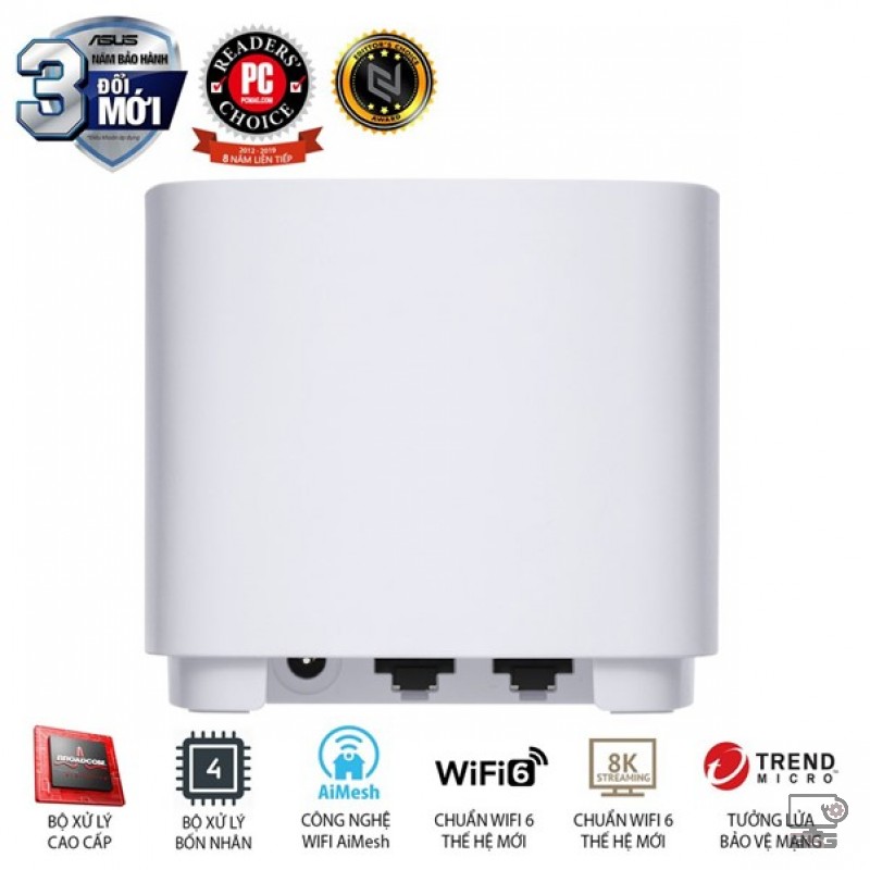 Bộ định tuyến MESH Asus ZenWiFi AX Mini XD4 (W-2-PK) chuẩn AX1800