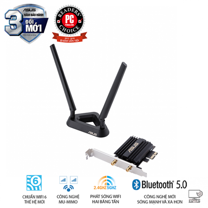 Card mạng PCIe WiFi 6 ASUS PCE-AX58BT Chuẩn AX3000