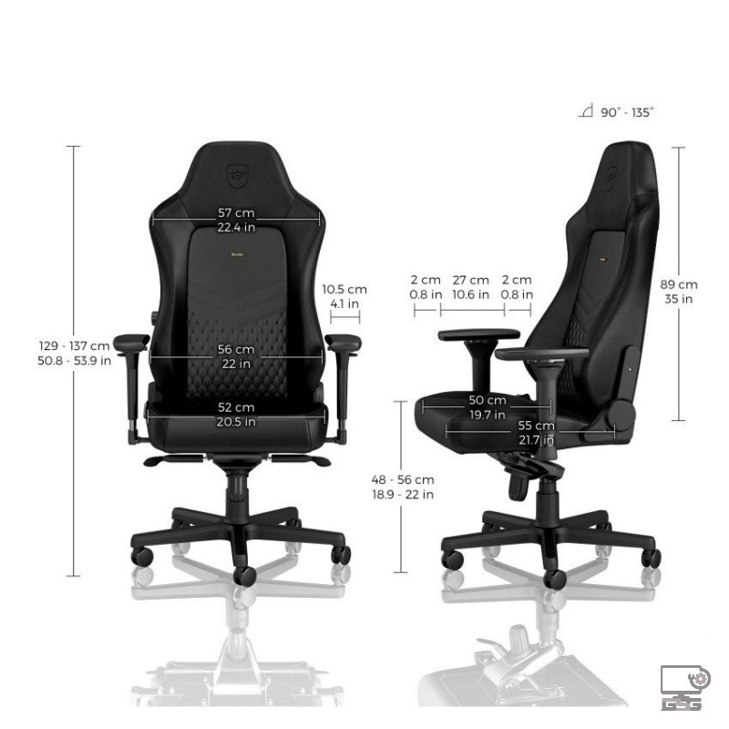 Ghế Gamer Noblechairs HERO Real Leather Black (NBL-HRO-RL-BLA)